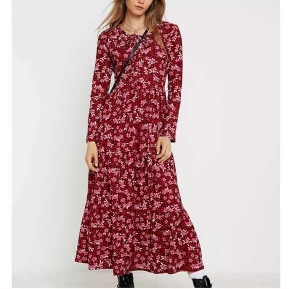 Free People Tiers Of Joy floral boho Midi Dress - Picture 1 of 11